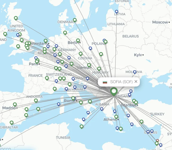 Sofia Bulgaria Incentive Air Access